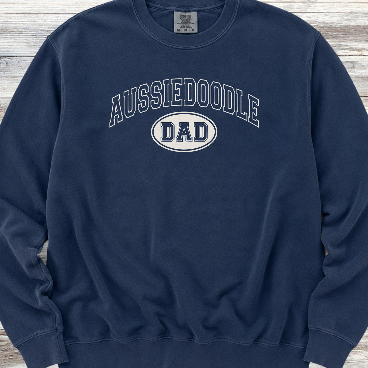 Aussiedoodle University Dad Sweatshirt - True Navy