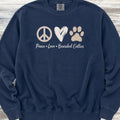 Bearded Collie Peace Sweatshirt - True Navy