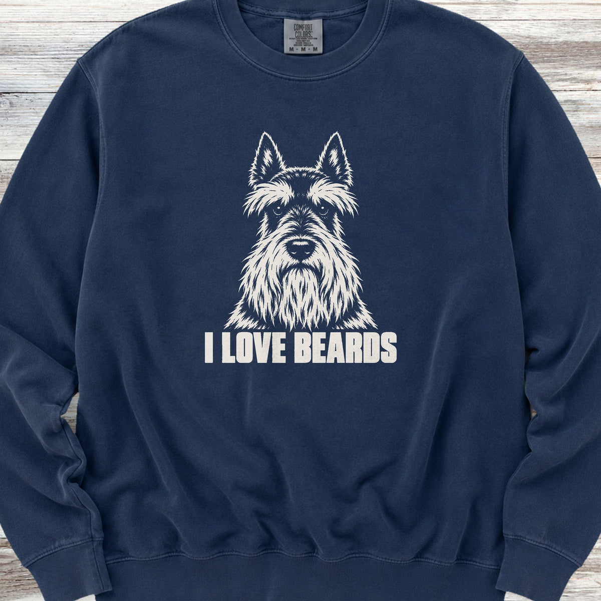 Scottish Terrier I Love Beards Sweatshirt - True Navy