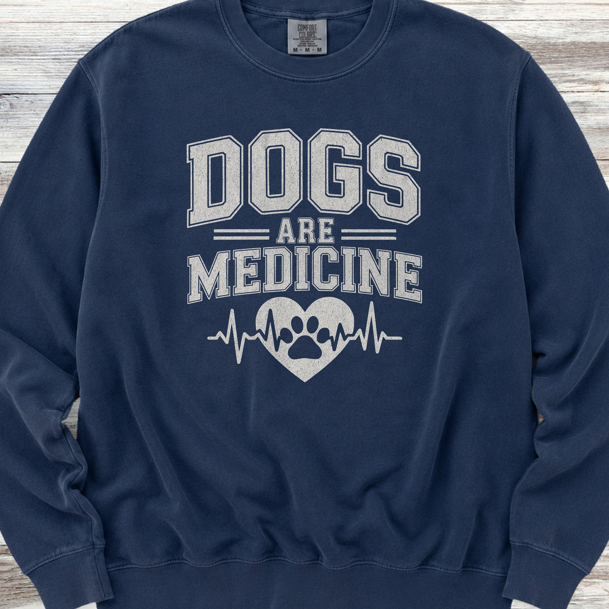 Dogs Are Medicine Sweatshirt - True Navy