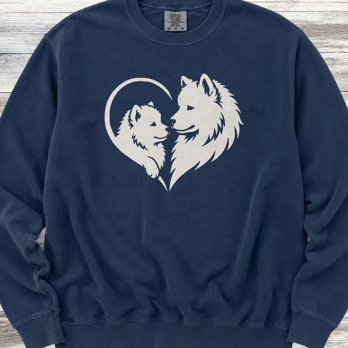 Samoyed Heart Bond Sweatshirt - True Navy