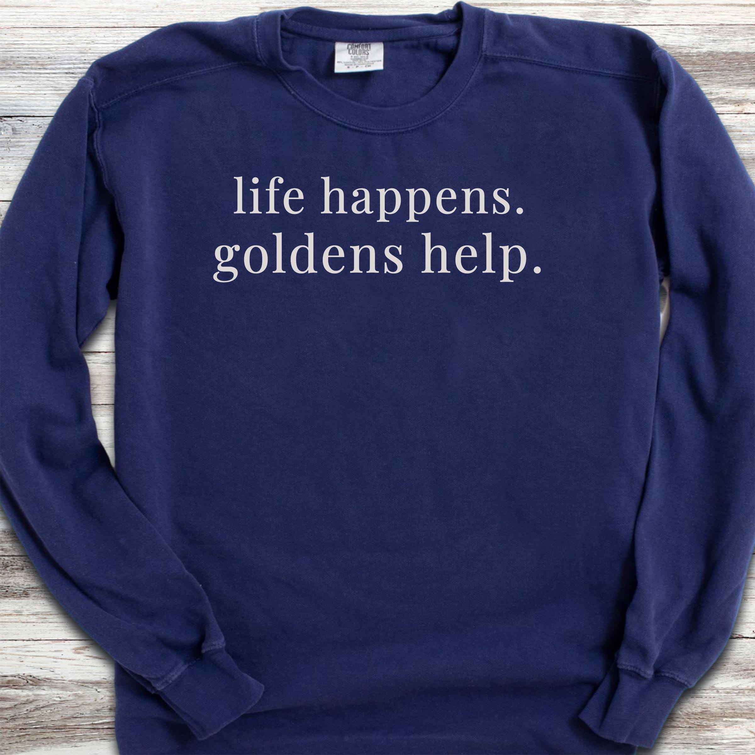 Golden Retriever Help Sweatshirt - True Navy