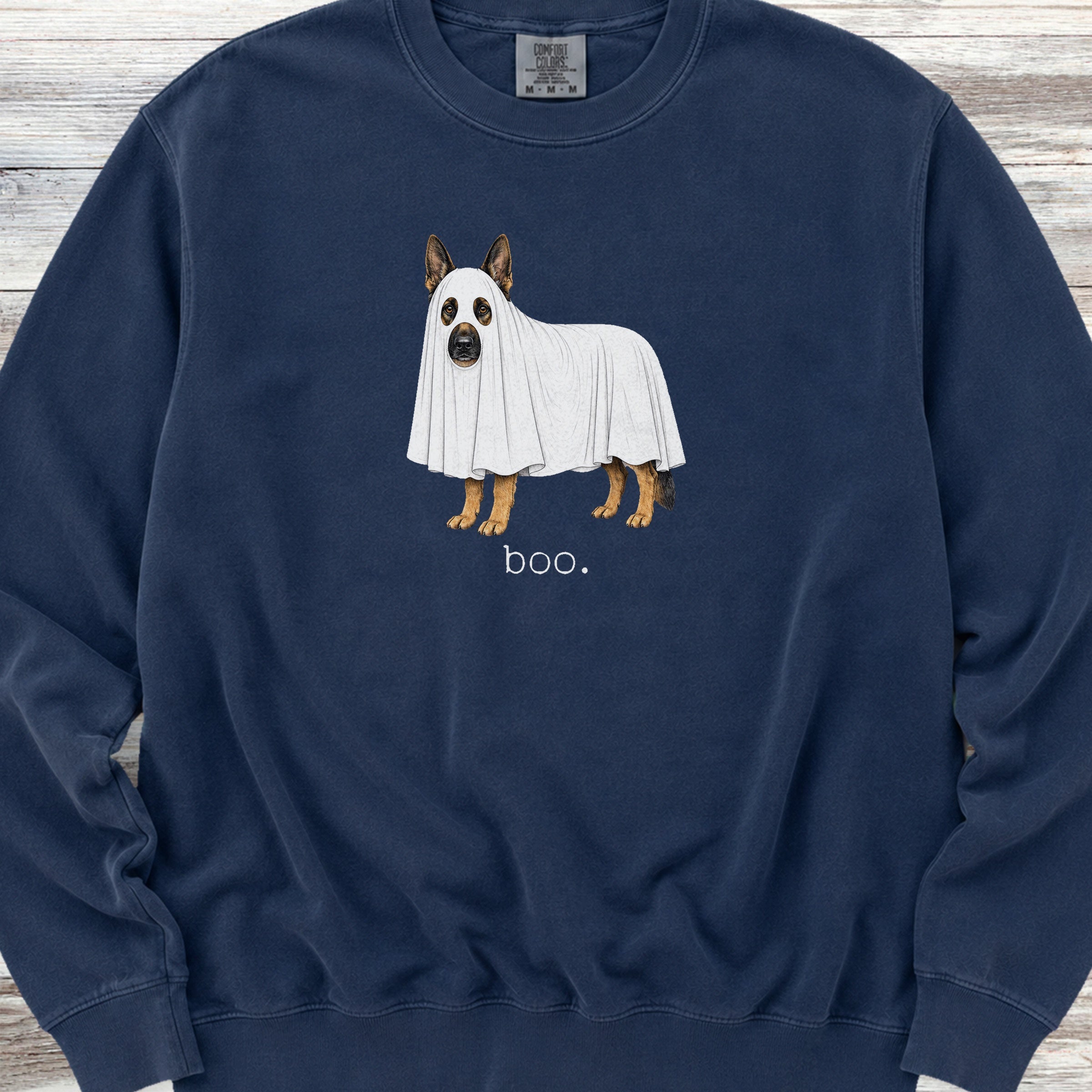 German Shepherd Boo Sweatshirt - True Navy