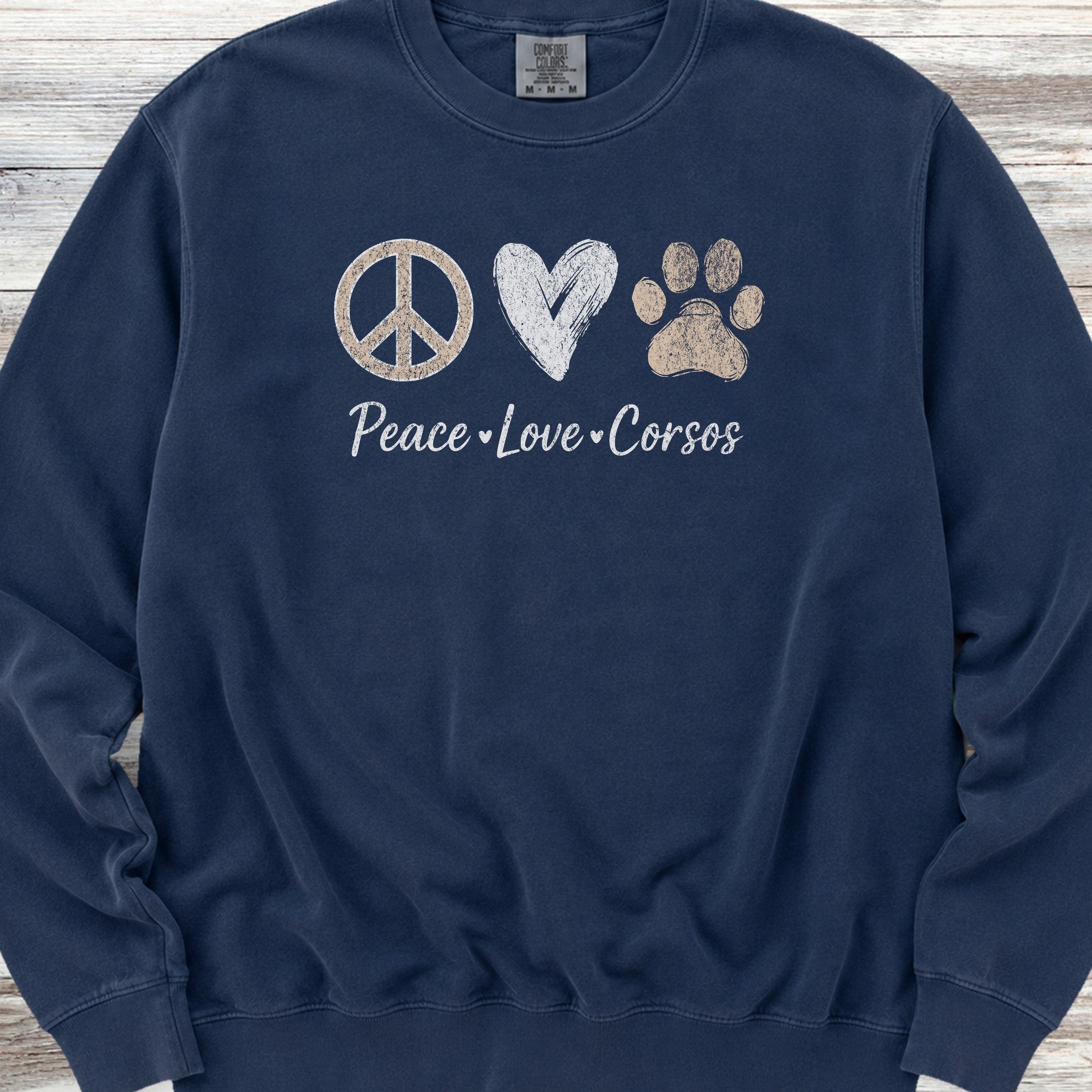 Cane Corso Peace Sweatshirt - True Navy