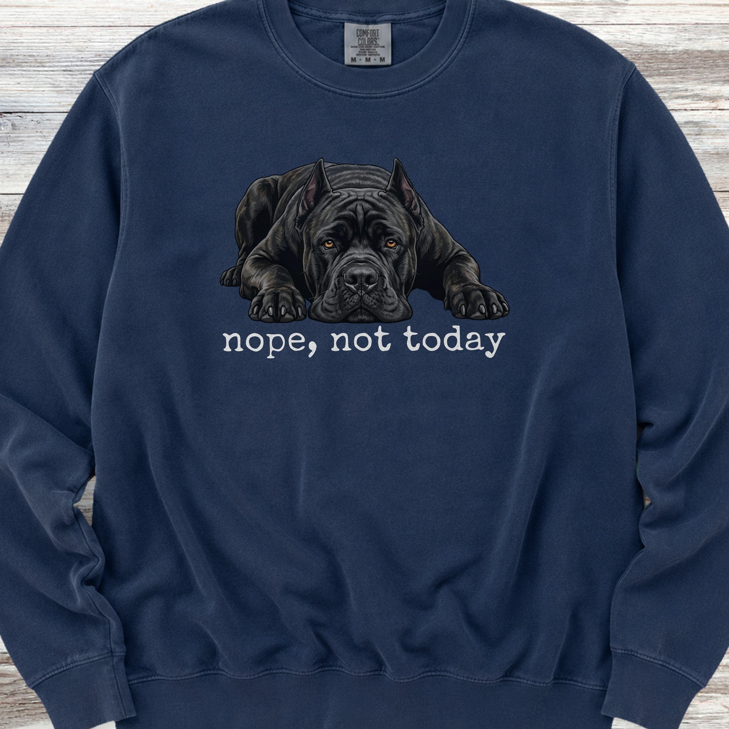 Cane Corso Cropped Nope Sweatshirt - True Navy