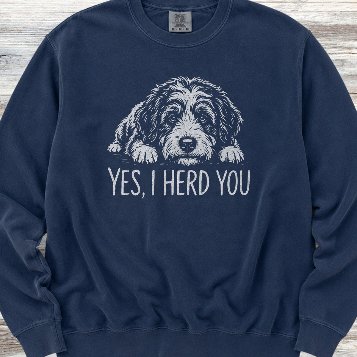 Bernedoodle Herd You Sweatshirt - True Navy
