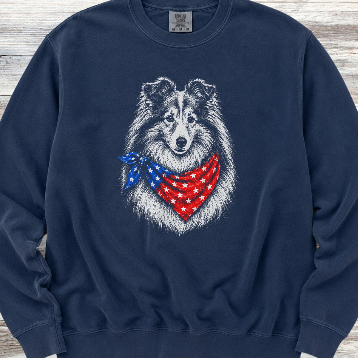 Shetland Sheepdog USA Sweatshirt - True Navy