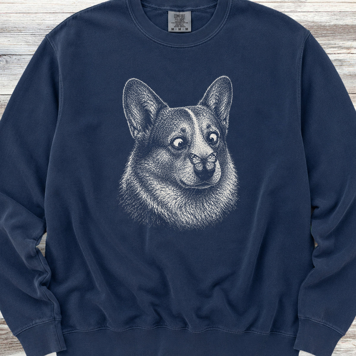 Corgi Butterfly Sweatshirt - True Navy