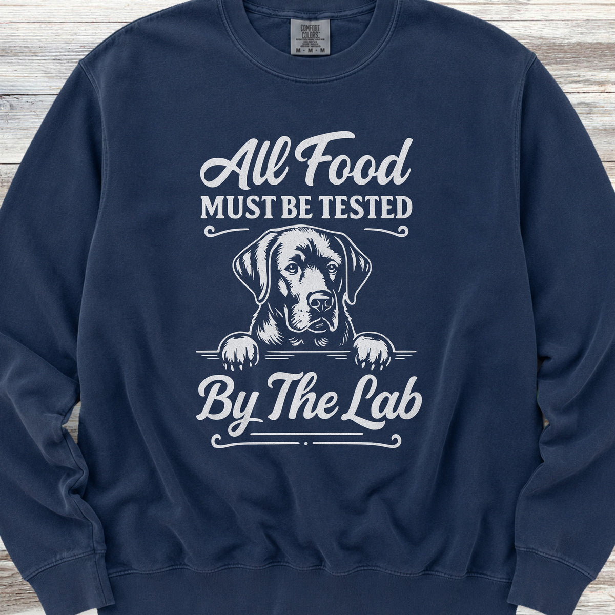 Labrador Retriever Food Test Sweatshirt - True Navy