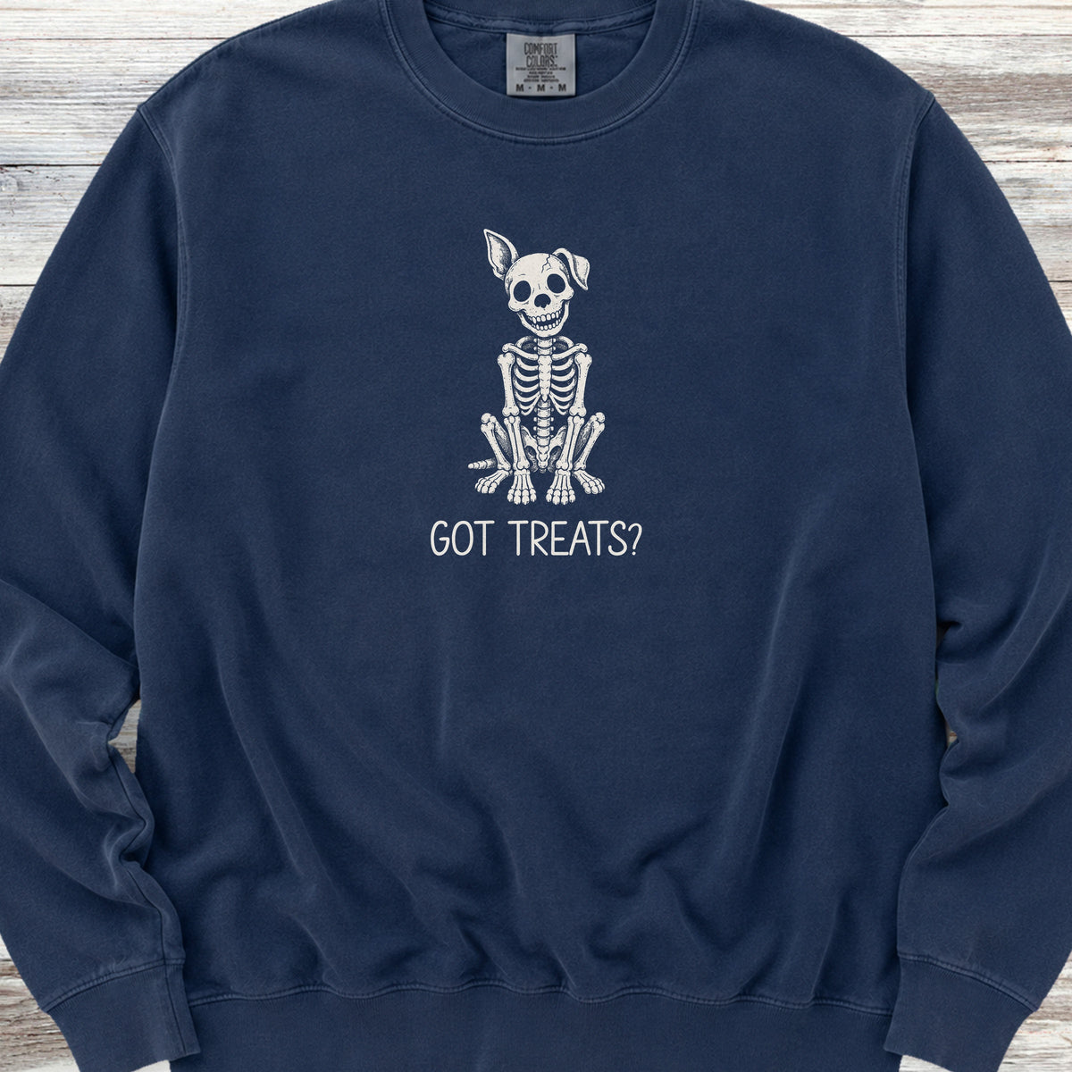 Skelly Dog Got Treats Sweatshirt - True Navy