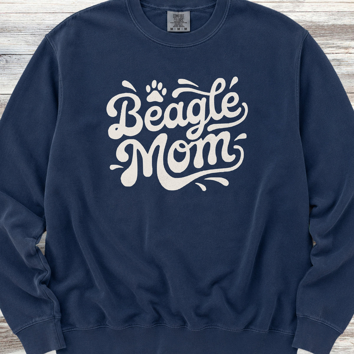Beagle Groovy Mom Sweatshirt - True Navy