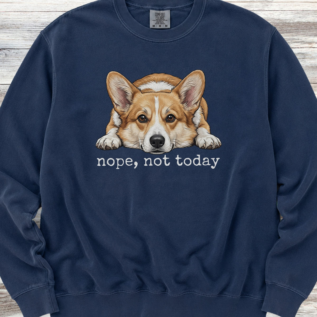Corgi Nope Sweatshirt - True Navy