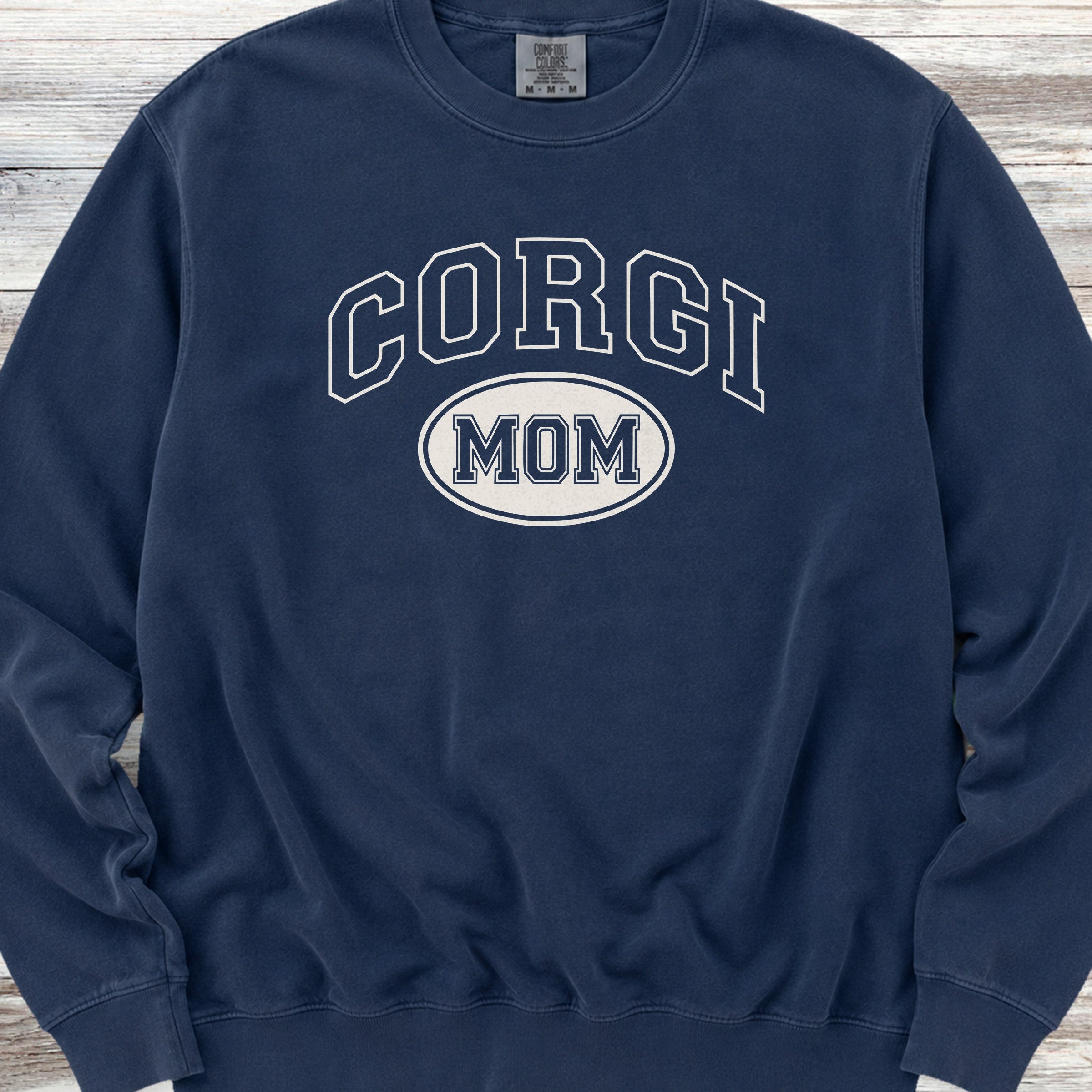 Corgi University Mom Sweatshirt - True Navy