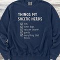Shetland Sheepdog Herding List Sweatshirt - True Navy