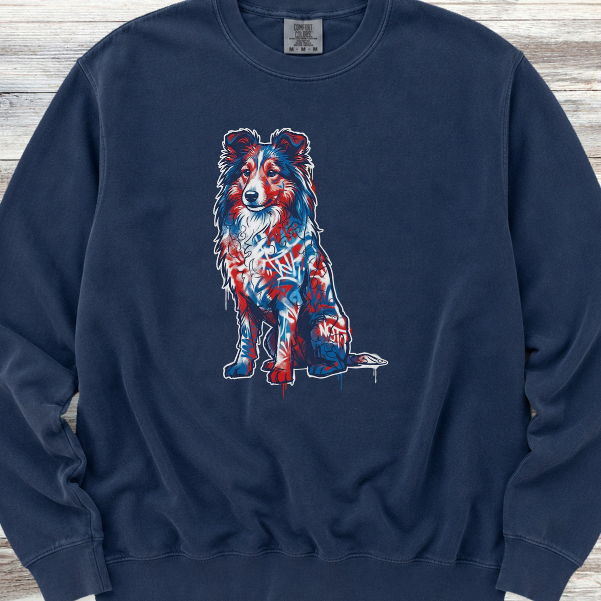 Shetland Sheepdog American Grafitti Sweatshirt - True Navy