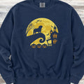 English Bulldog Halloween Moon Sweatshirt - True Navy