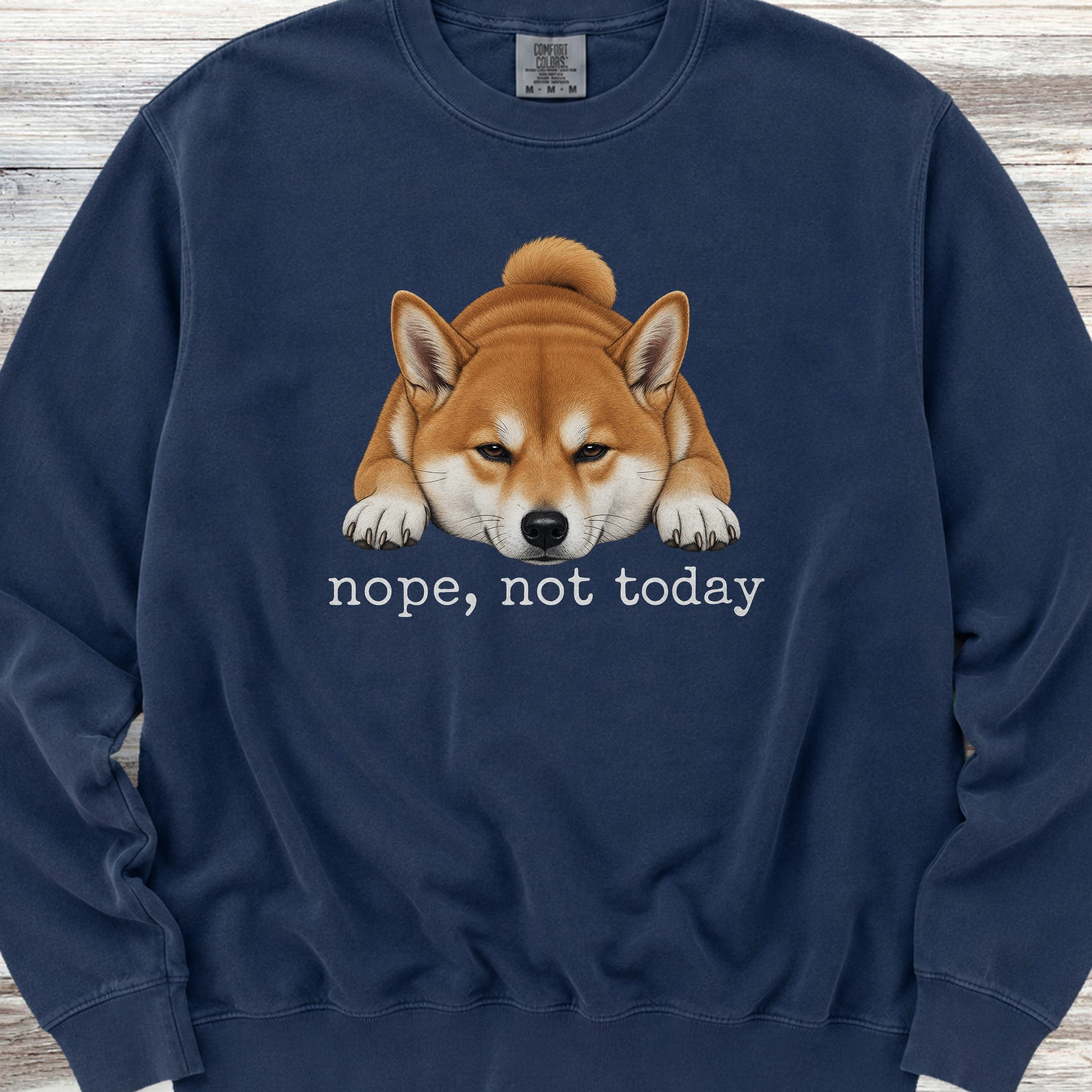 Shiba Inu Nope Sweatshirt - True Navy