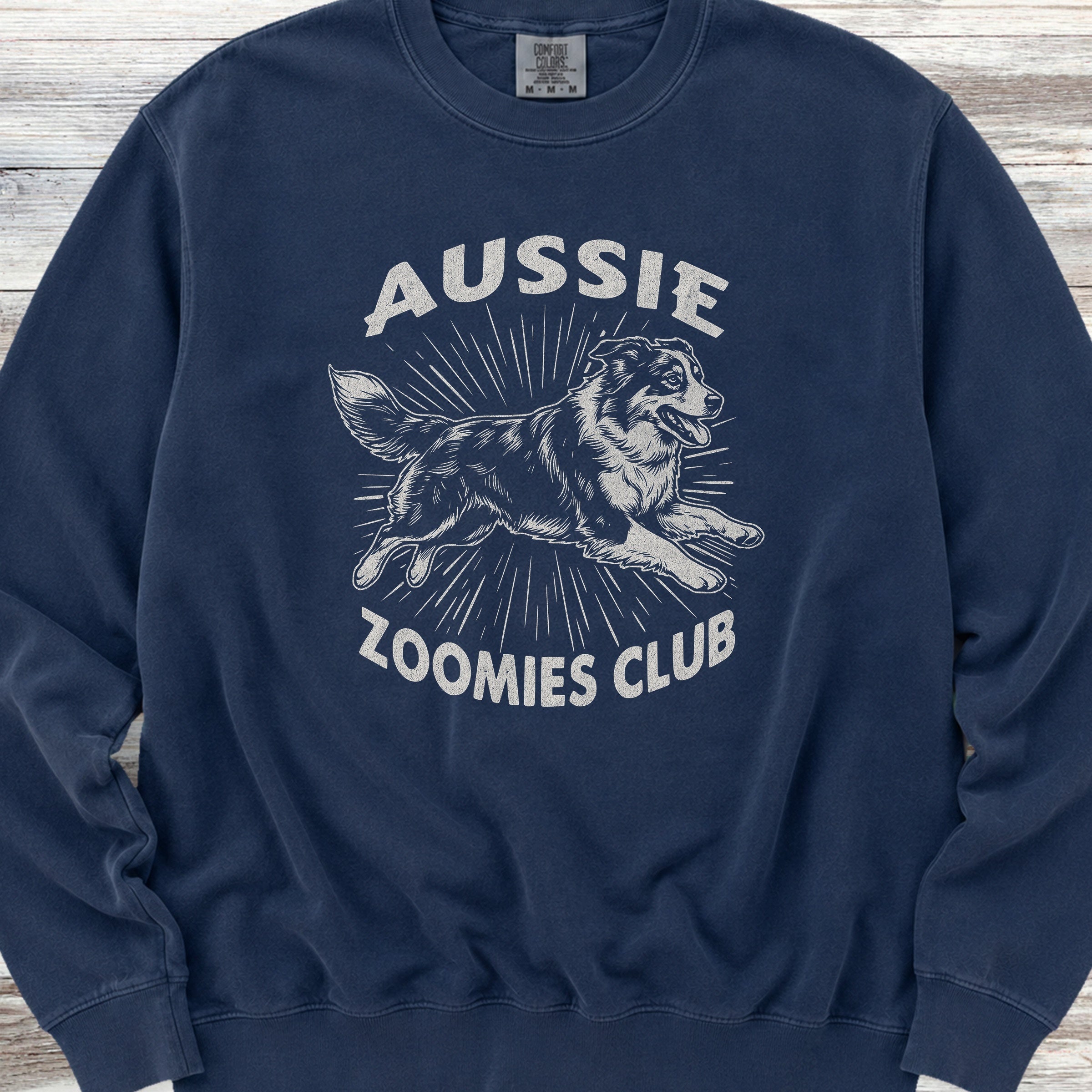 Australian Shepherd Zoomies Sweatshirt - True Navy