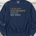 Malamute Work Hard Sweatshirt - True Navy