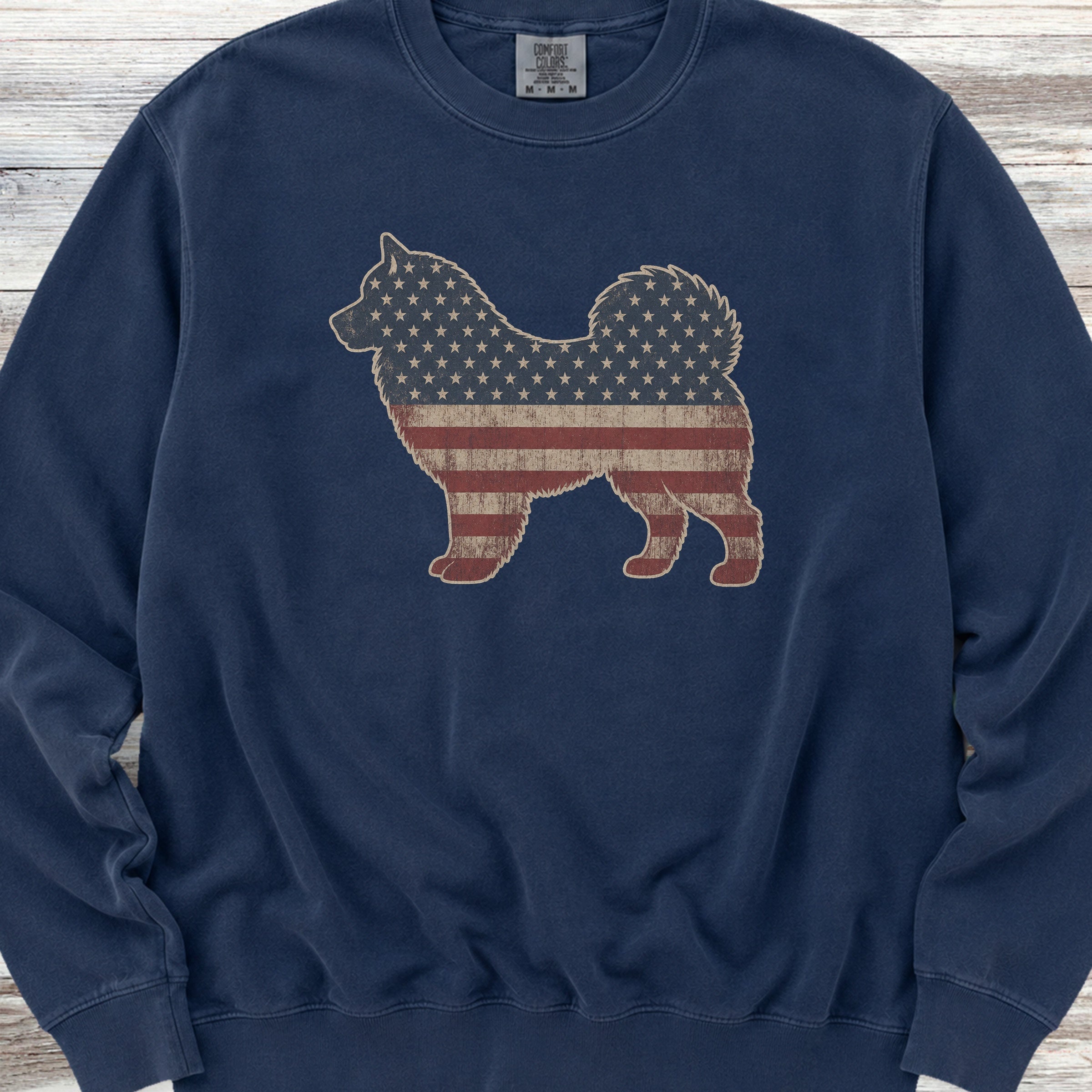 Alaskan Malamute Vintage USA Sweatshirt - True Navy