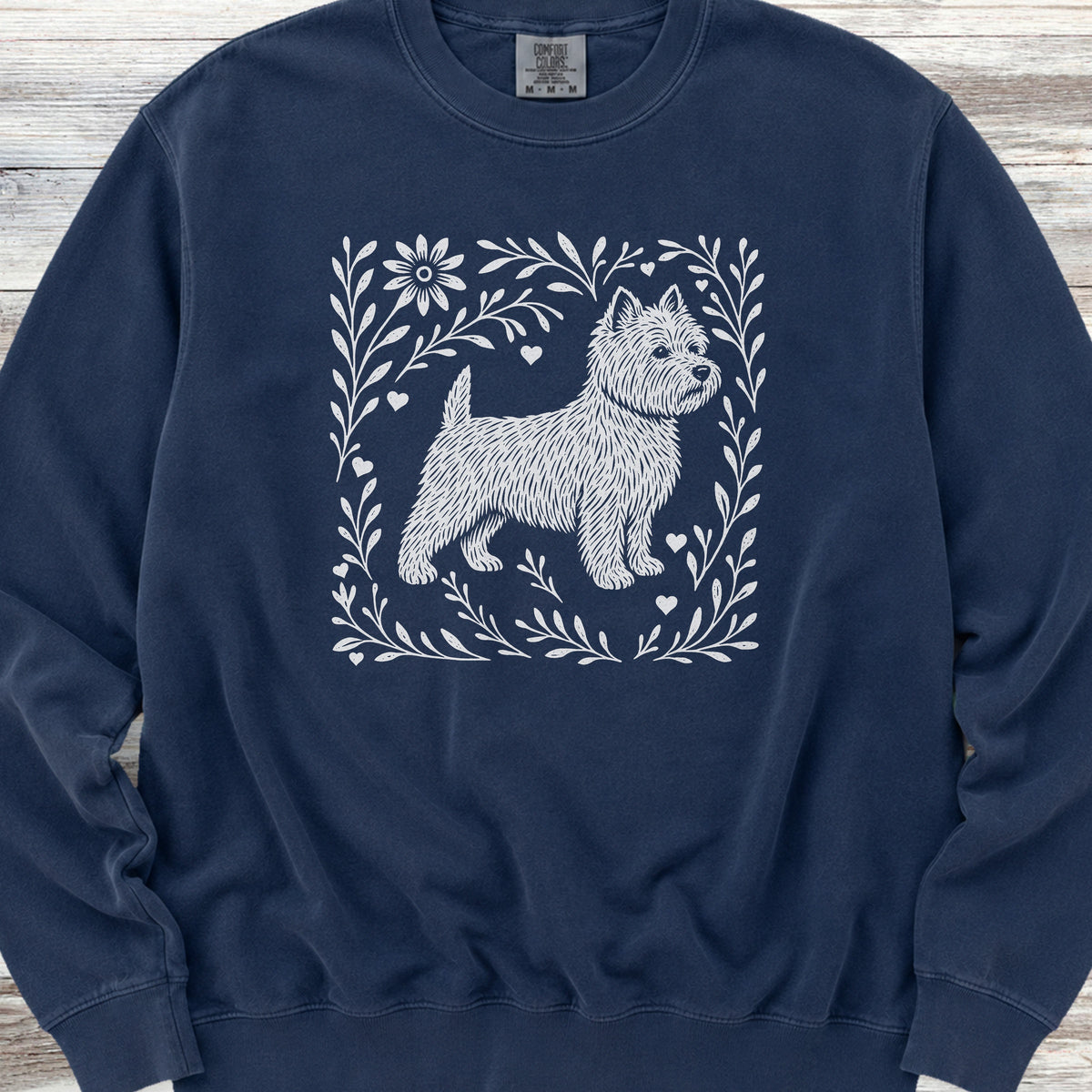West Highland Linocut Sweatshirt - True Navy
