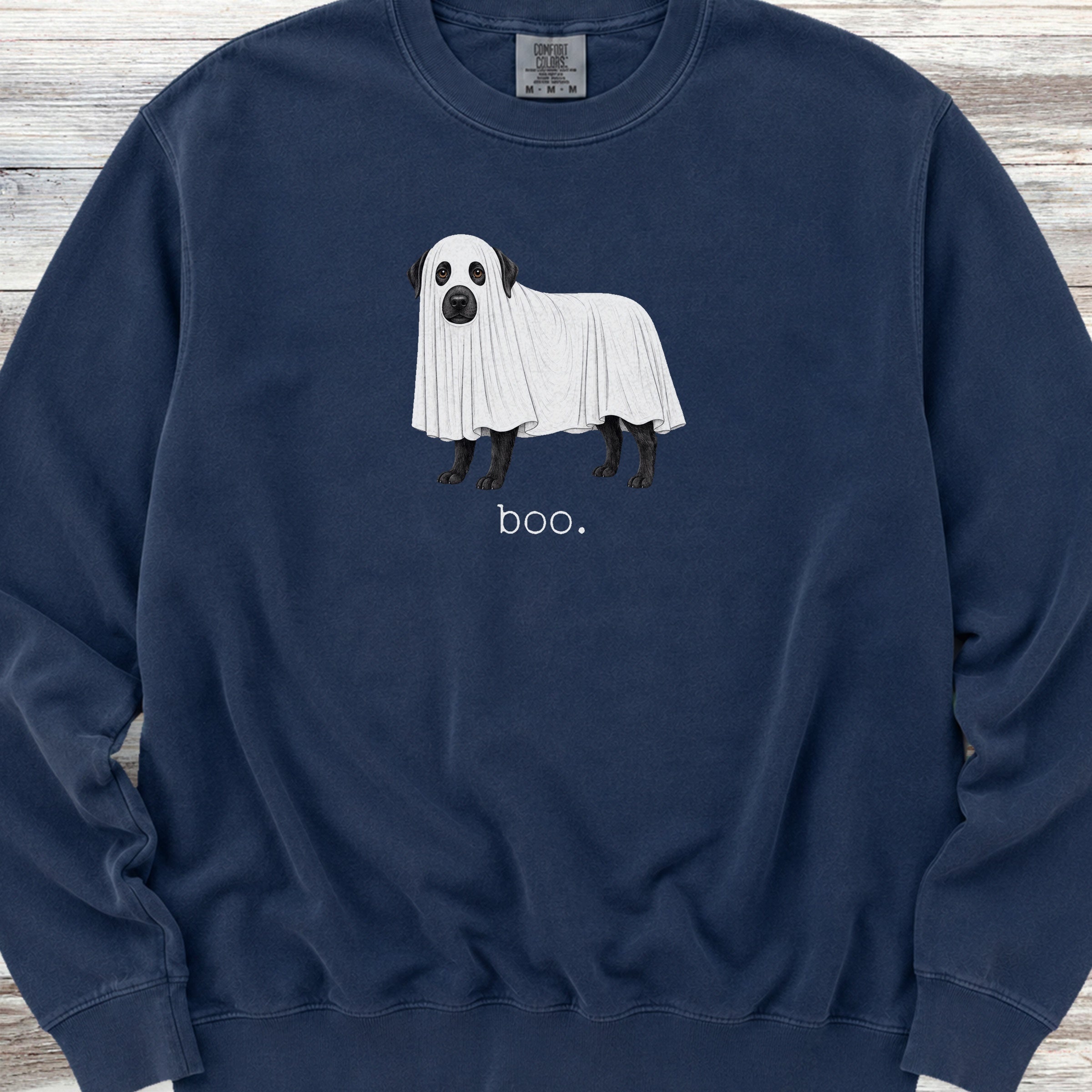 Labrador Retriever Black Boo Sweatshirt - True Navy