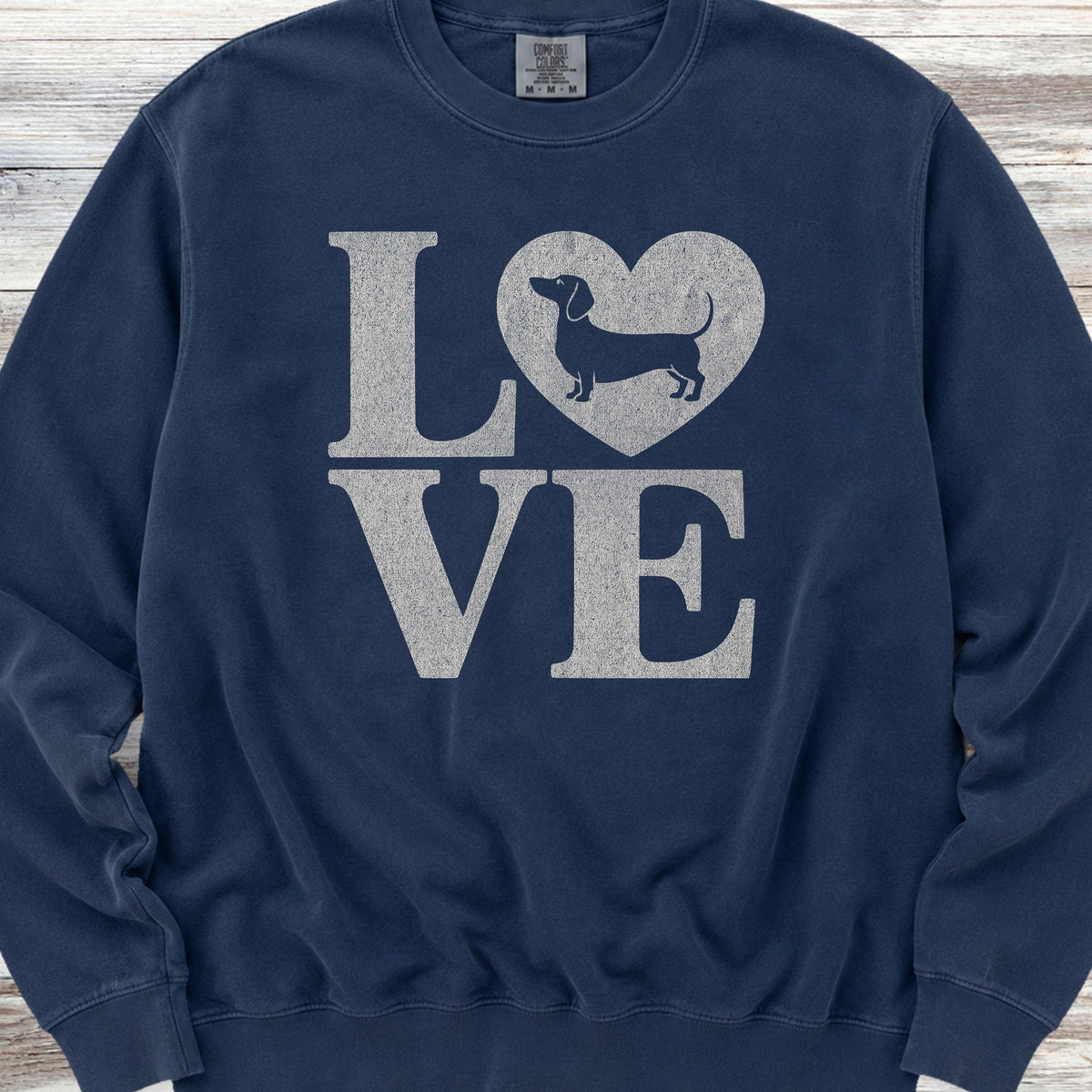 Dachshund Heart Sweatshirt - True Navy
