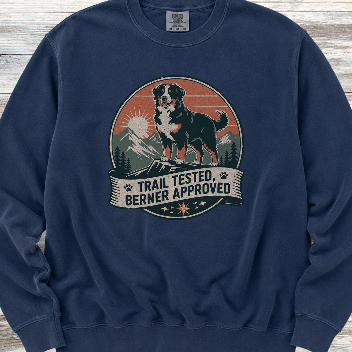 Bernese Mountain Dog Tested Sweatshirt - True Navy