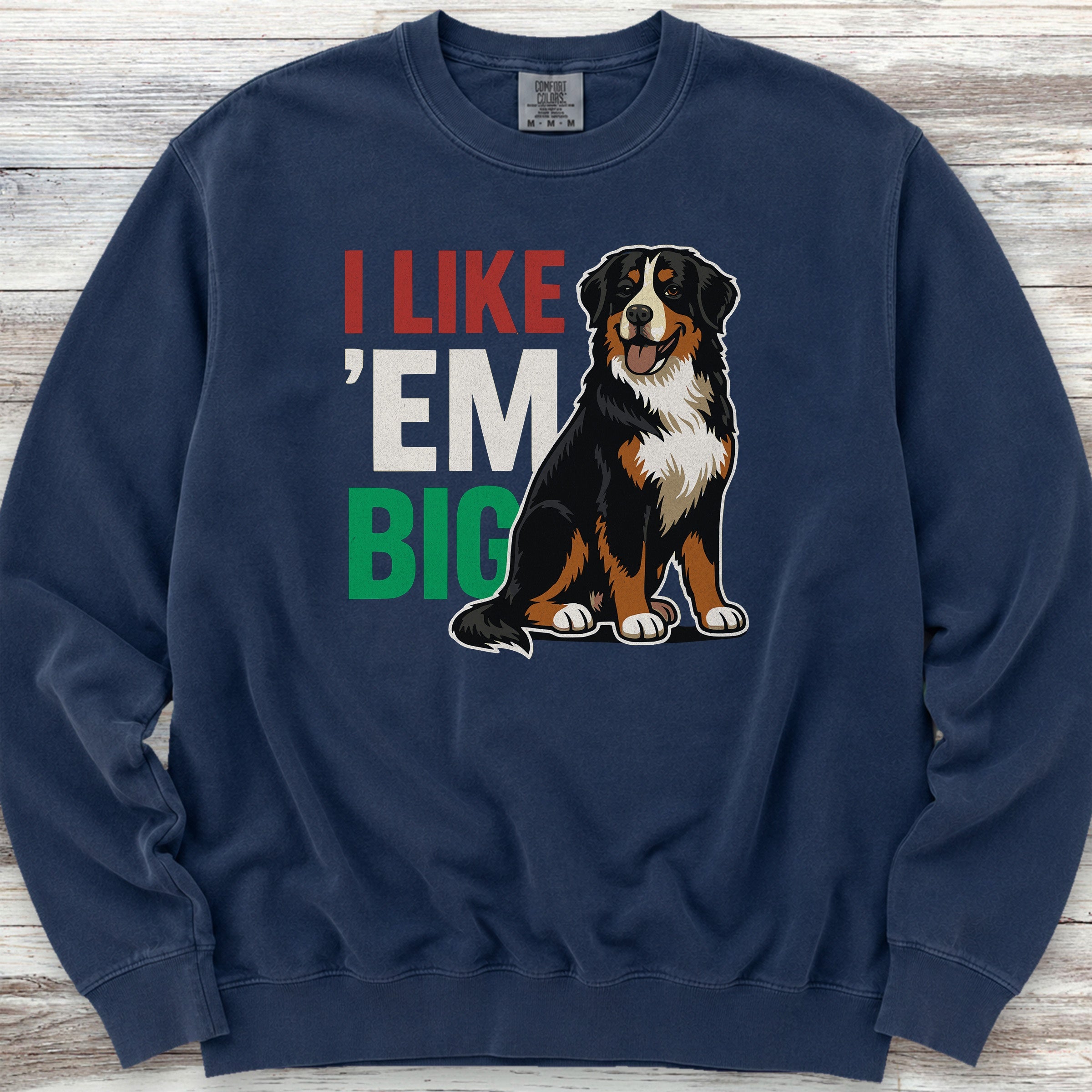 Bernese Mountain Dog Big Sweatshirt - True Navy