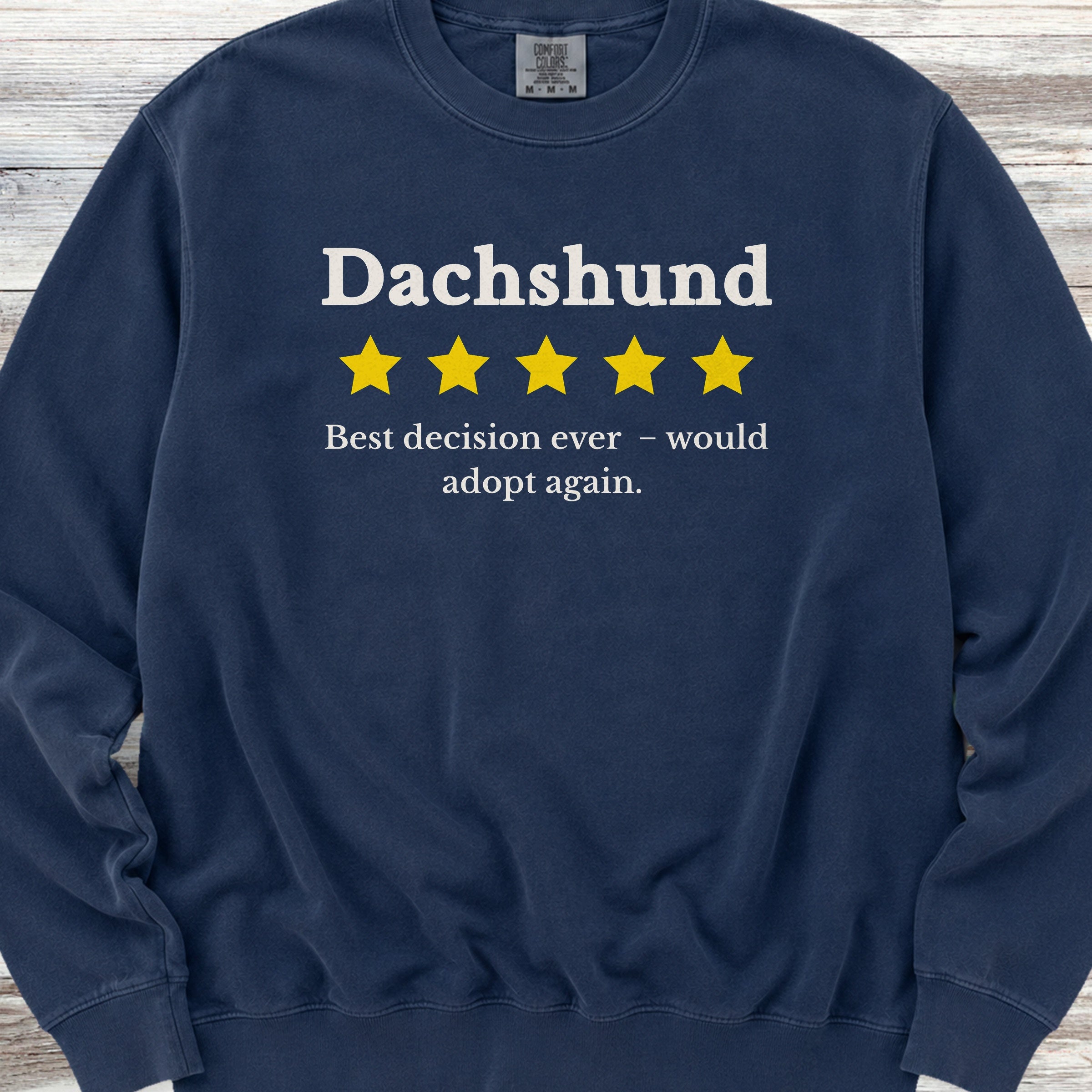Dachshund Review Sweatshirt - True Navy
