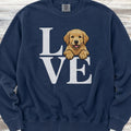 Golden Retriever Puppy Love Sweatshirt - True Navy
