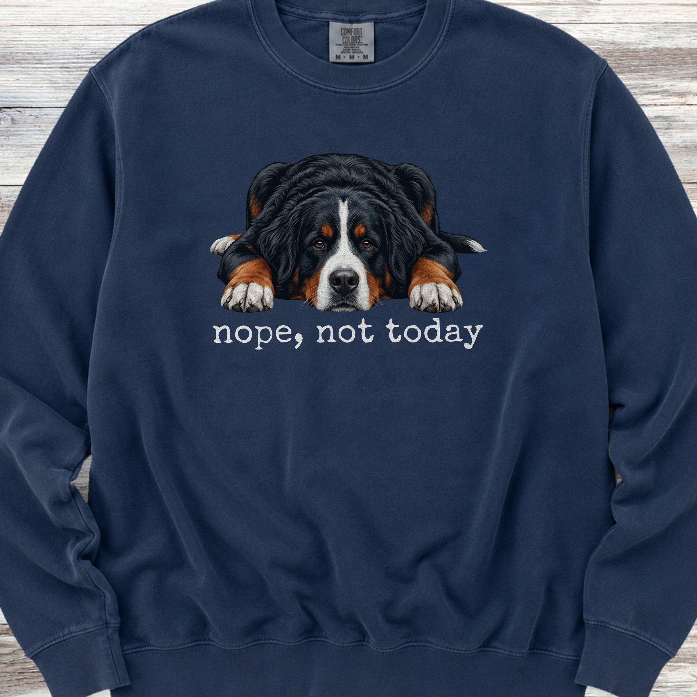 Swiss Mountain Dog Nope Sweatshirt - True Navy