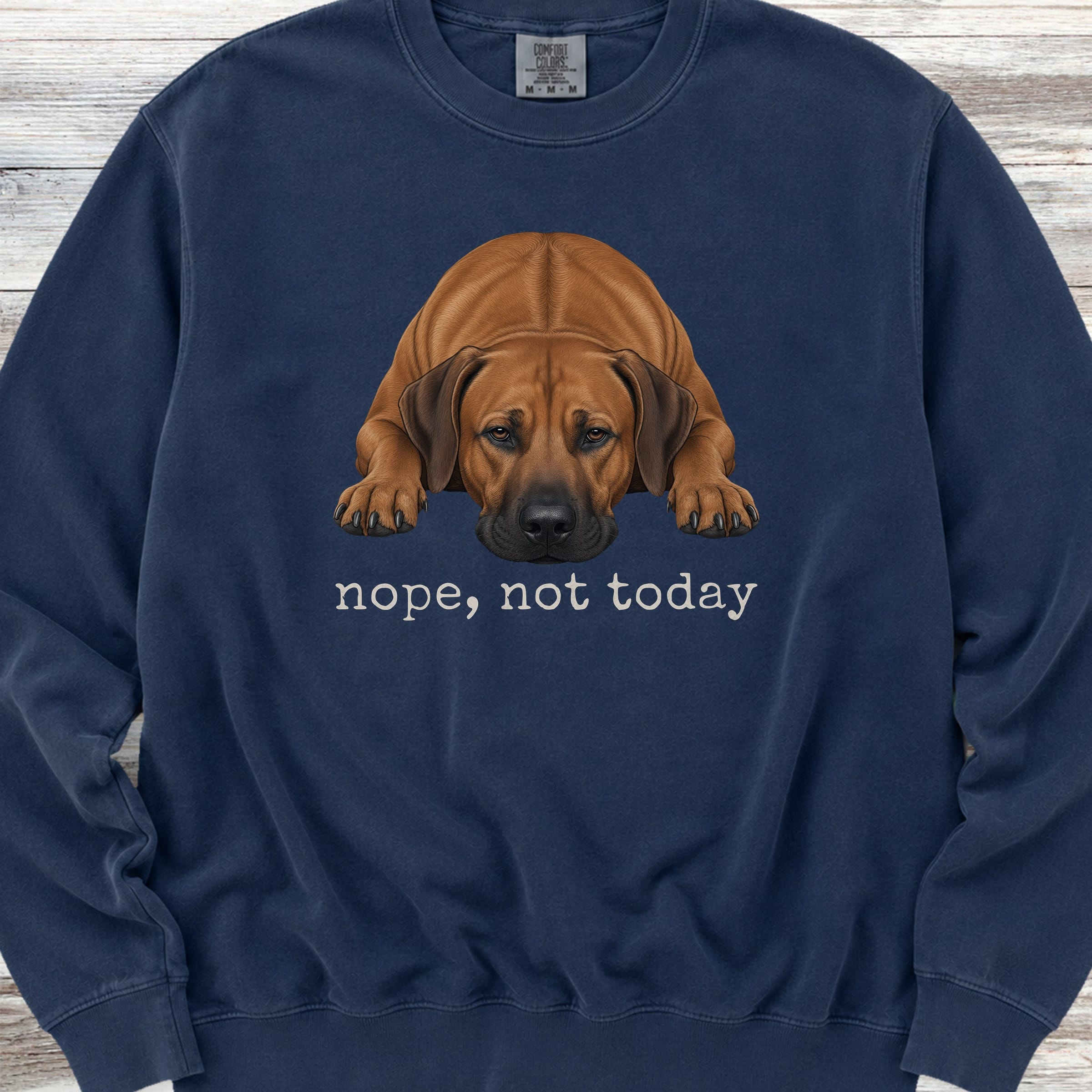 Rhodesian Ridgeback Nope Sweatshirt - True Navy