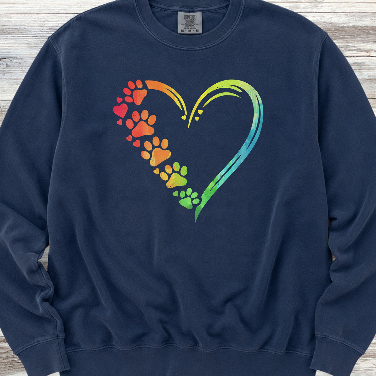 Rainbow Heart Sweatshirt - True Navy