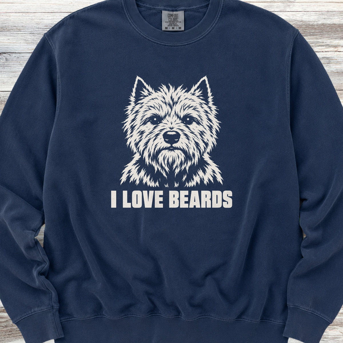 Cairn Terrier I Love Beards Sweatshirt - True Navy