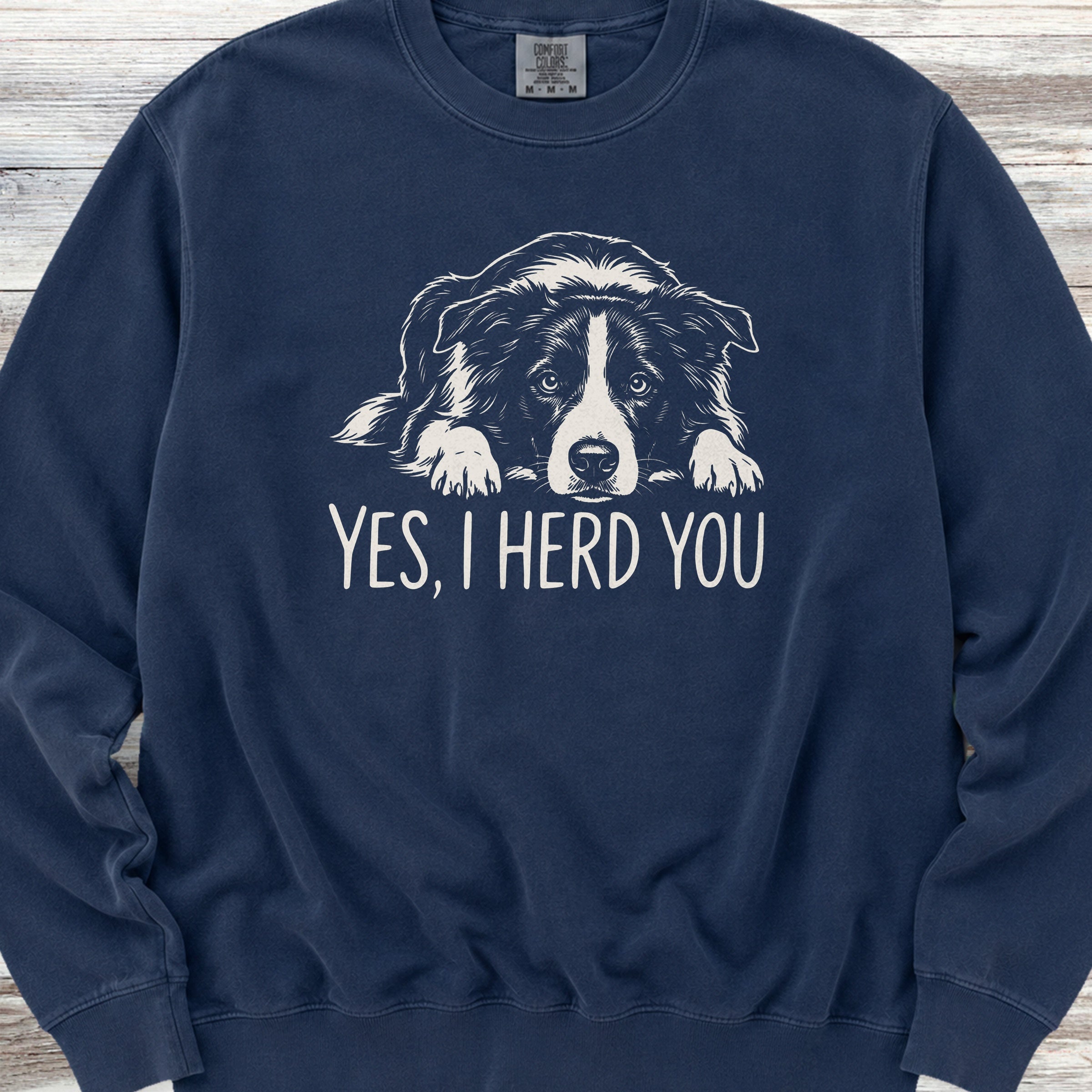 Border Collie Herd You Sweatshirt - True Navy