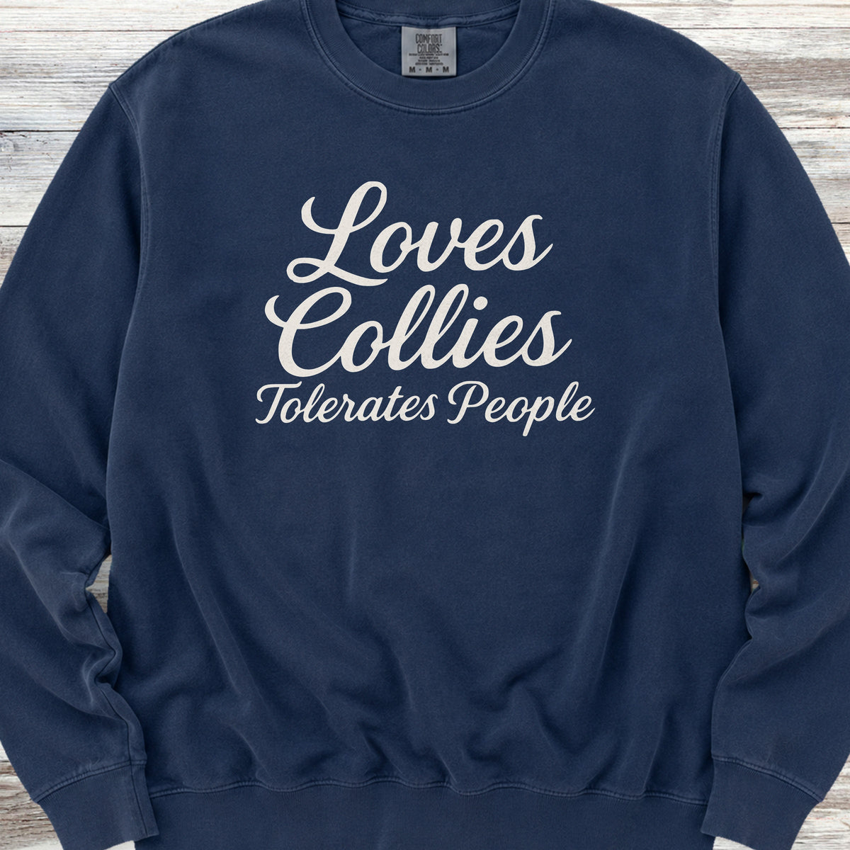 Collie Tolerates People Sweatshirt - True Navy
