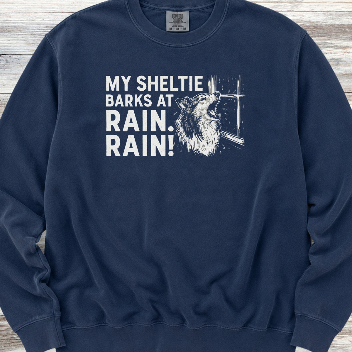 Shetland Sheepdog Rain Sweatshirt - True Navy