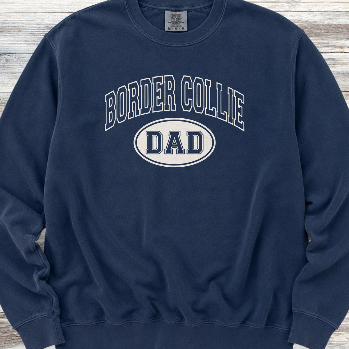 Border Collie Dad Sweatshirt - True Navy