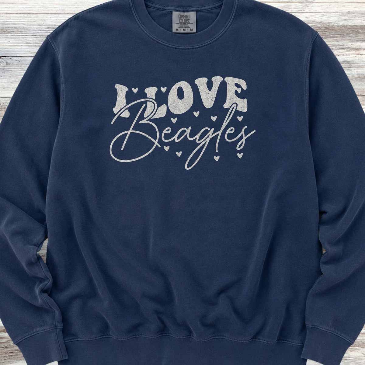 I Love Beagles Sweatshirt - True Navy