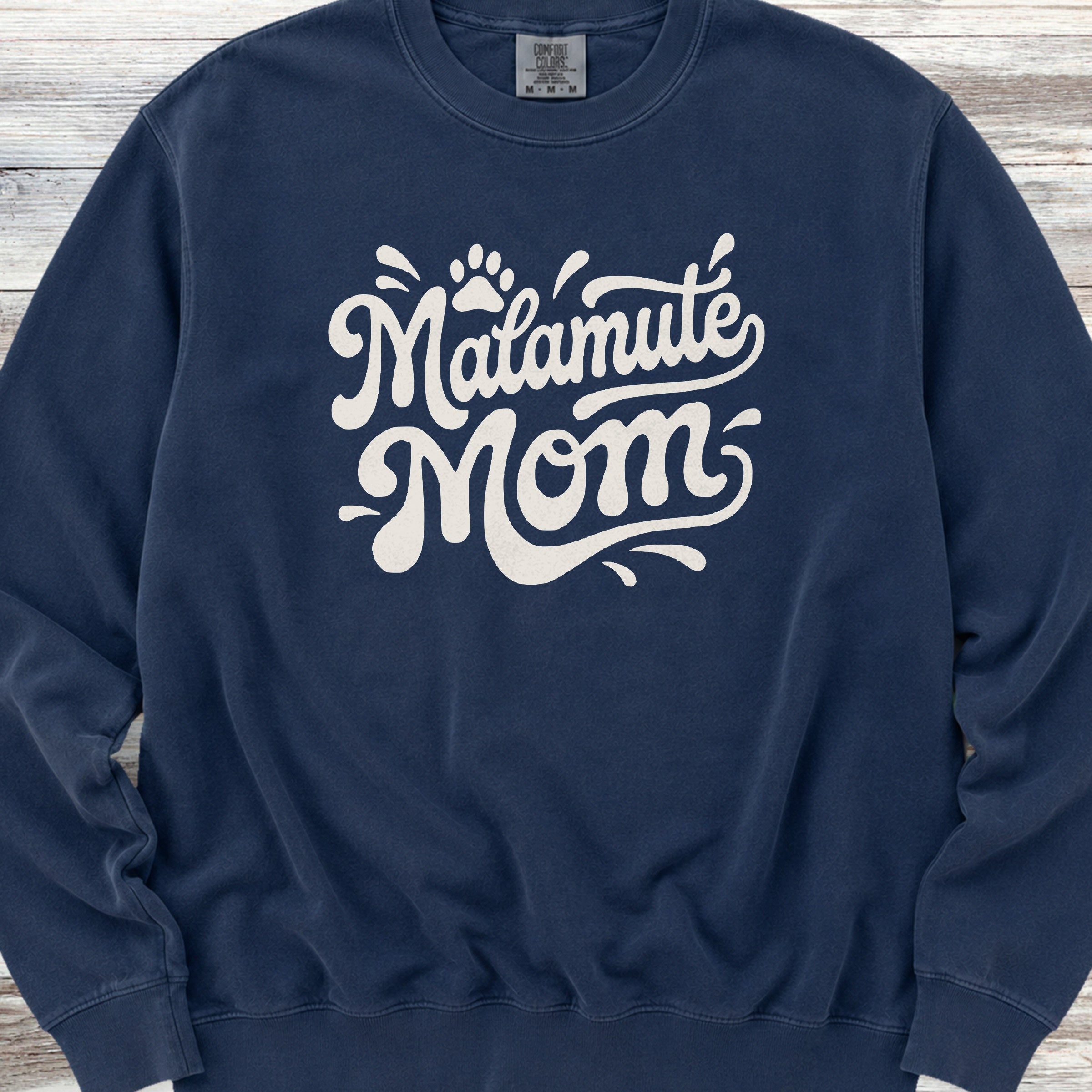 Alaskan Malamute Groovy Mom Sweatshirt - True Navy