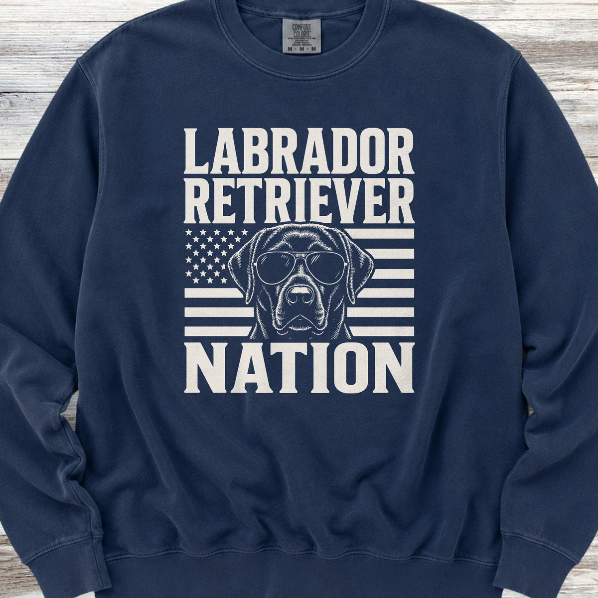 Labrador Retriever Black Nation Sweatshirt - True Navy