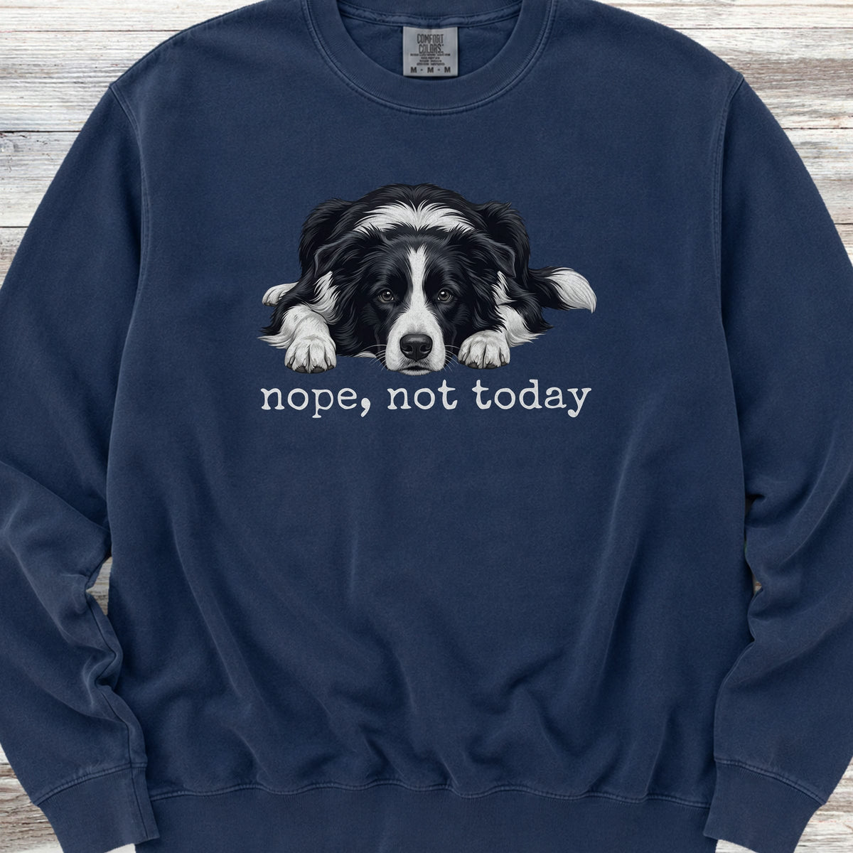 Border Collie Nope Sweatshirt - True Navy