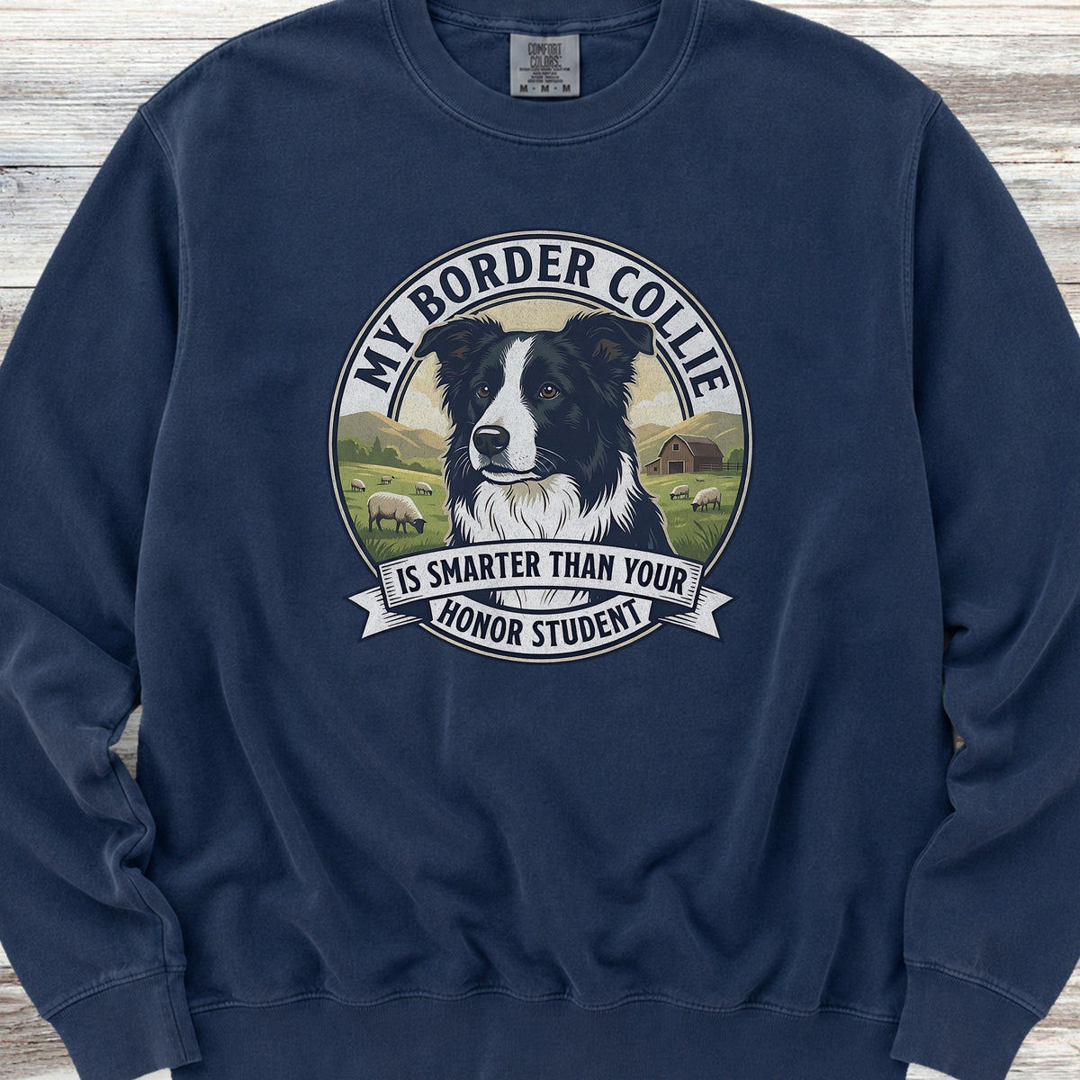 Border Collie Smart Sweatshirt - True Navy
