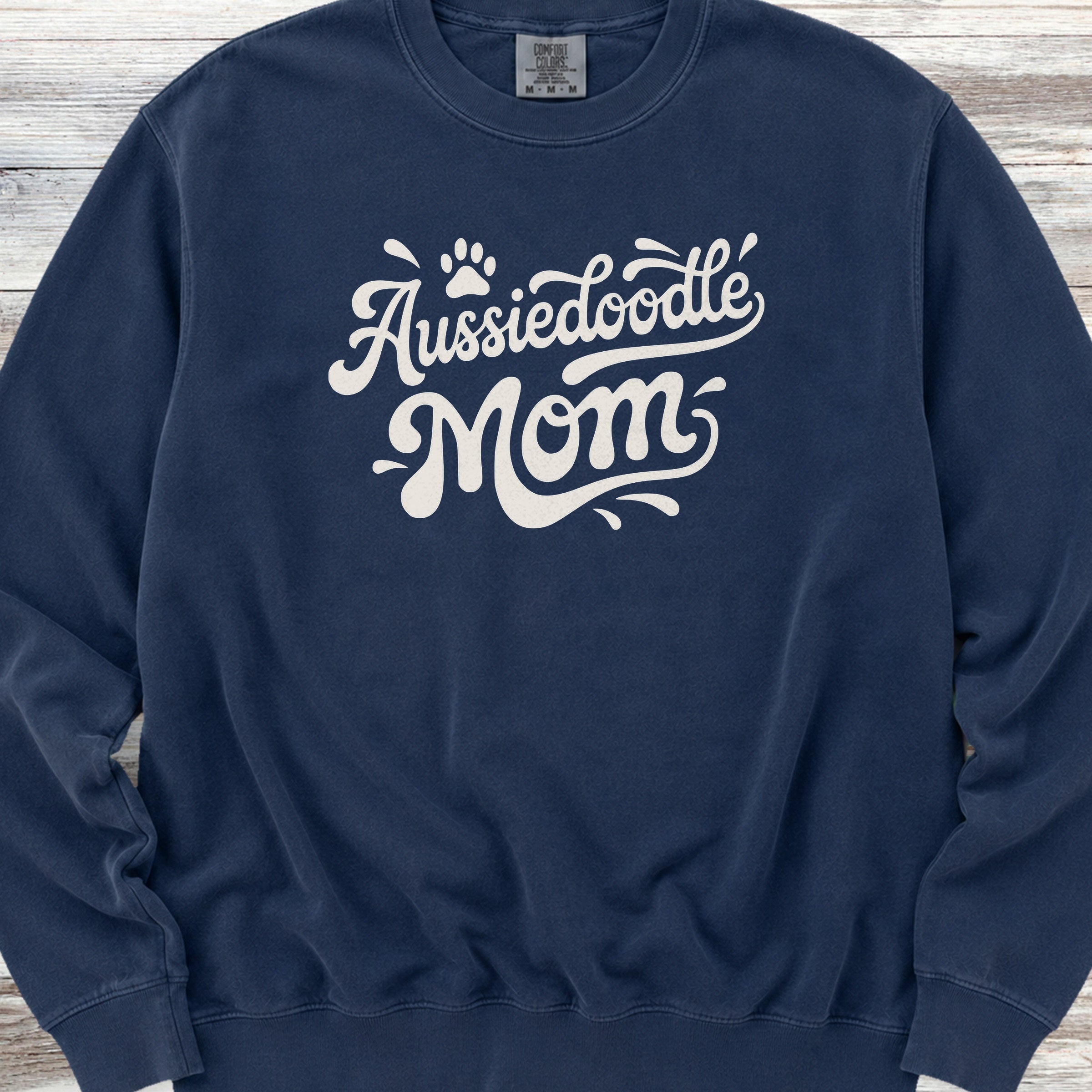 Aussiedoodle Groovy Mom Sweatshirt - True Navy