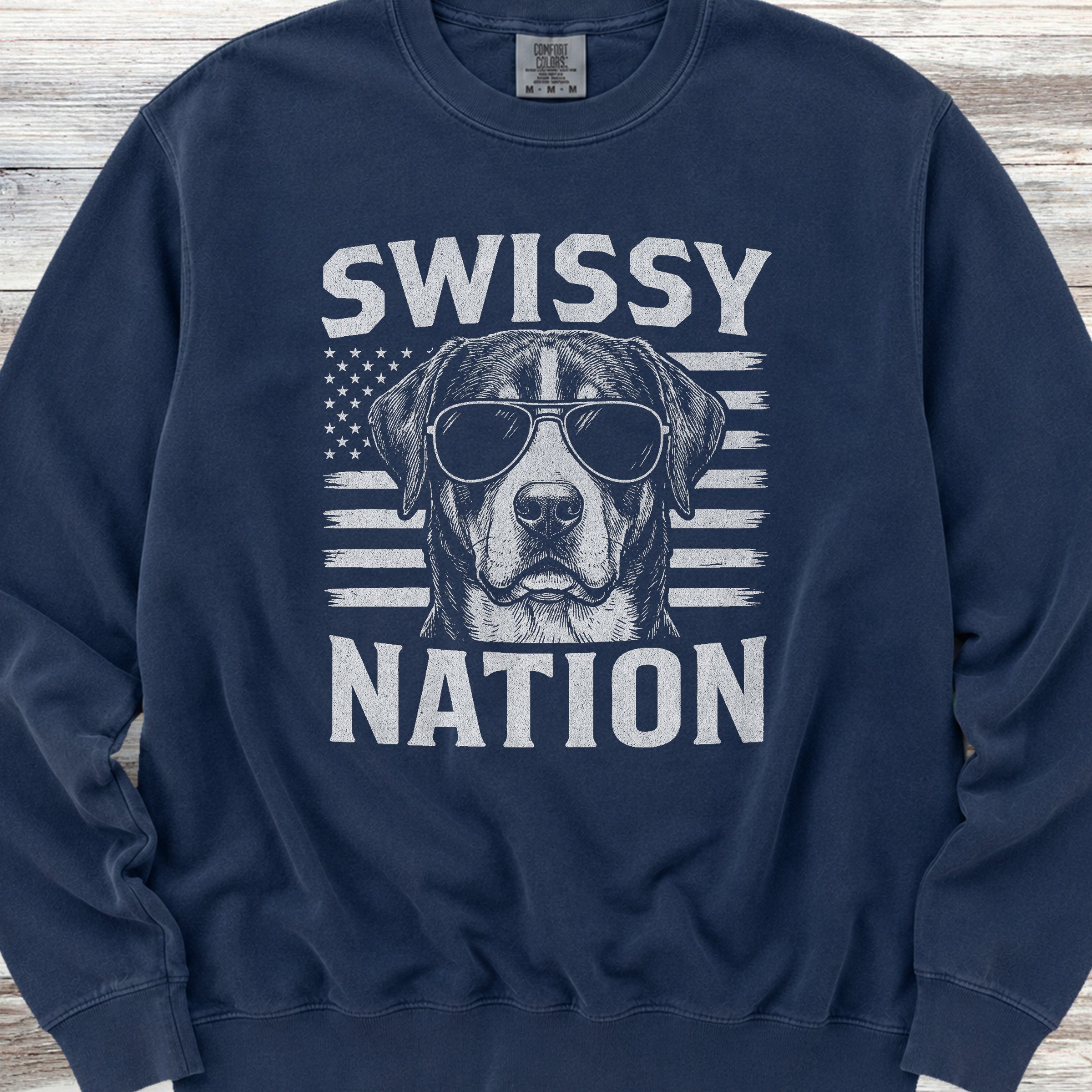 Swiss Mountain Dog Nation Sweatshirt - True Navy