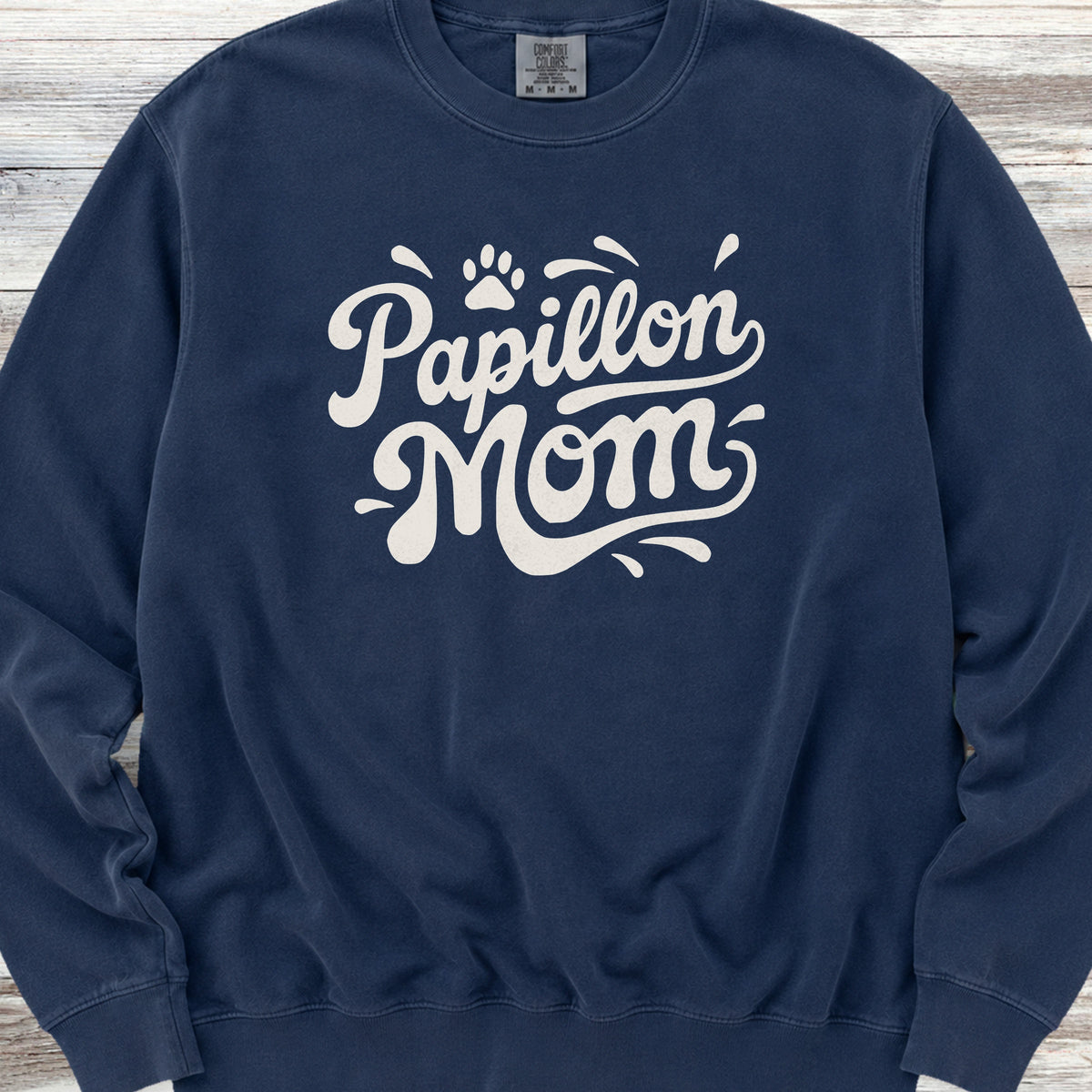 Papillon Groovy Mom Sweatshirt - True Navy