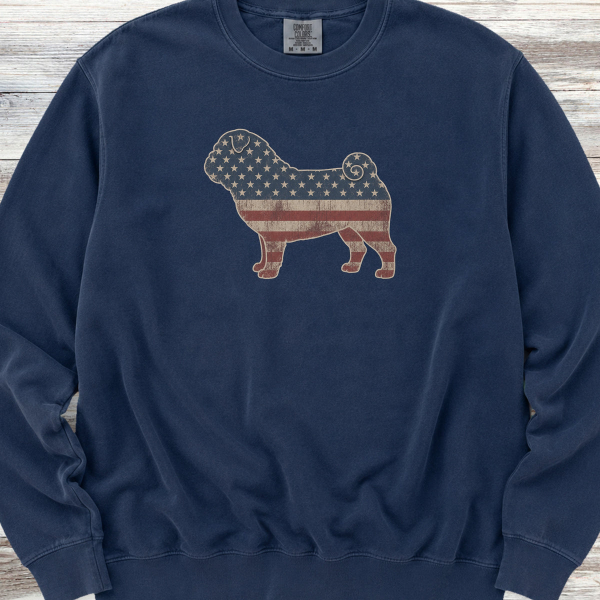 Pug Vintage USA Sweatshirt - True Navy
