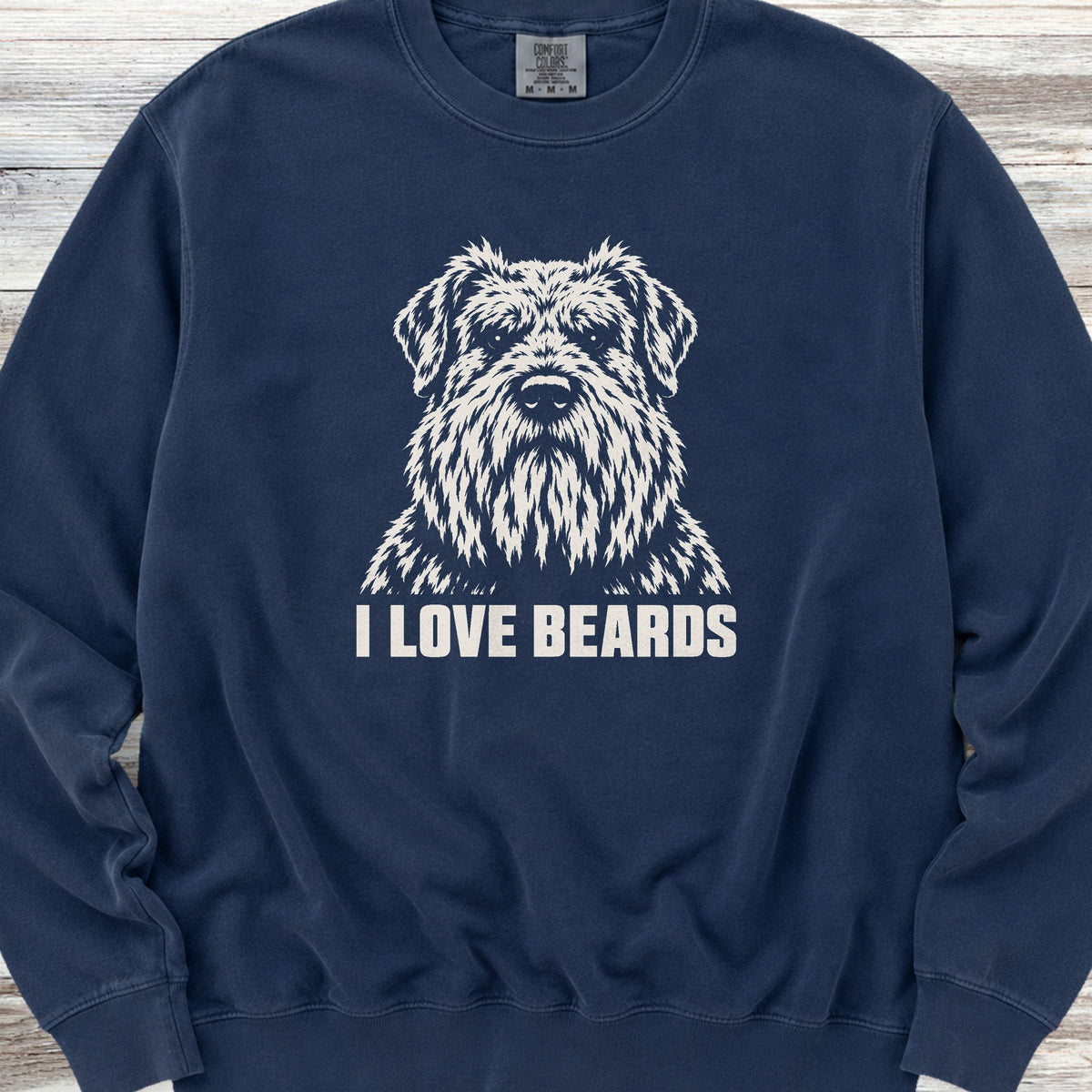 Bouvier I Love Beards Sweatshirt - True Navy