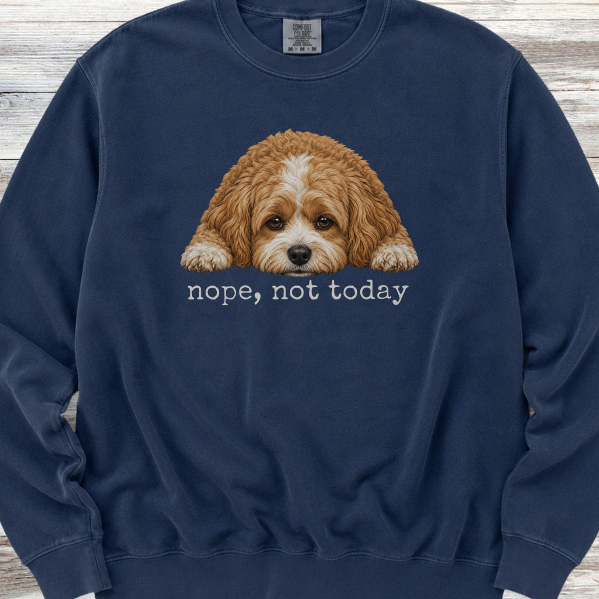 Cavapoo Nope Sweatshirt - True Navy